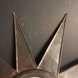 Miroir soleil of bulging witch 61 cm metal 20th sorcerer convex ice