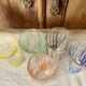 5 grands verres colorés limonade 1950