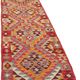 Turkish Handwoven Vintage Herki Kilim 88 cm x 334 cm