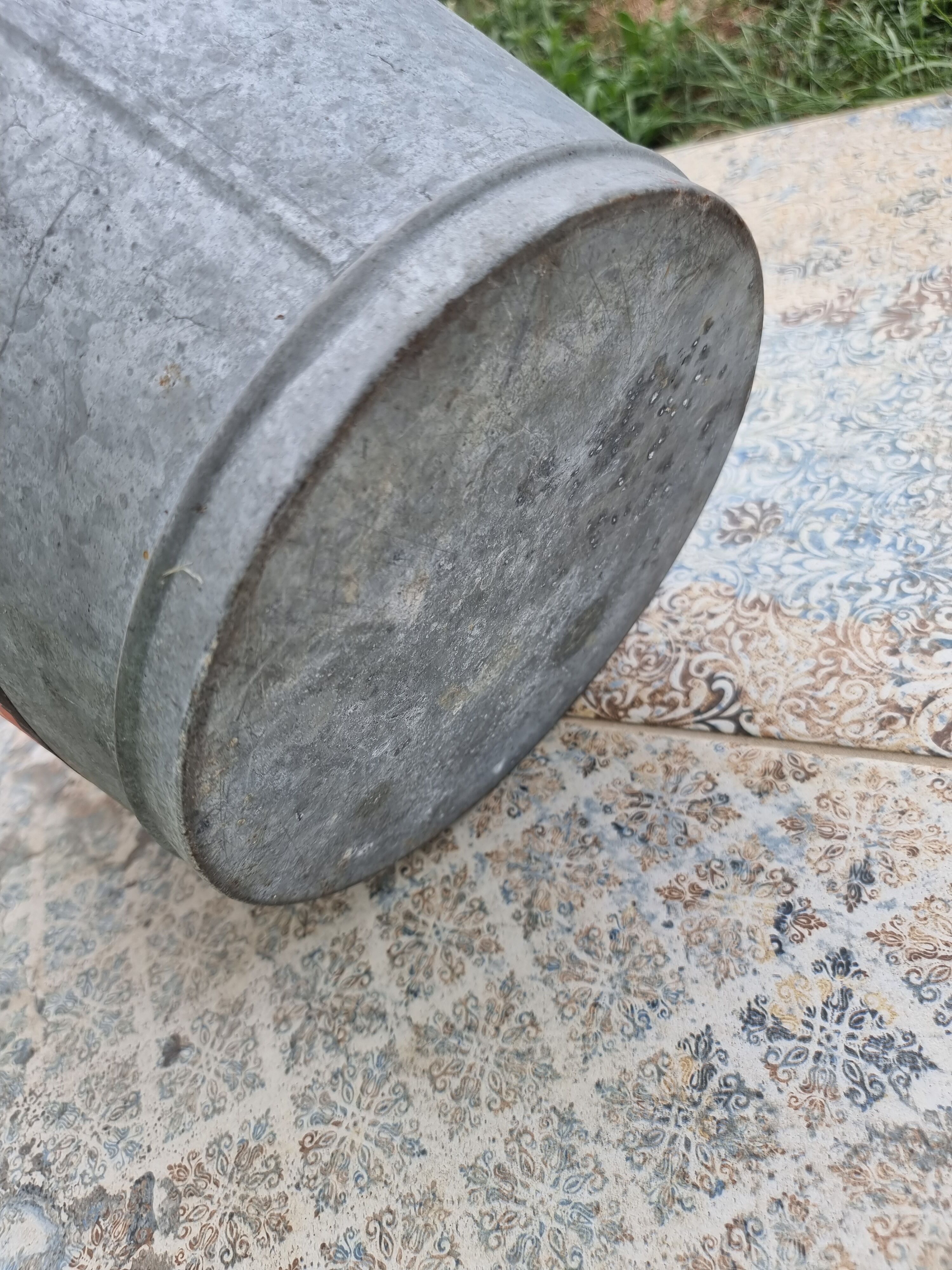 Old zinc washing machine