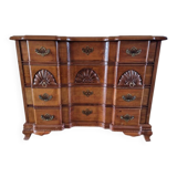 Double drop-leaf commode - Chippendale, Mahogany - Cherry wood