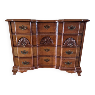 Double drop-leaf commode - Chippendale, Mahogany - Cherry wood