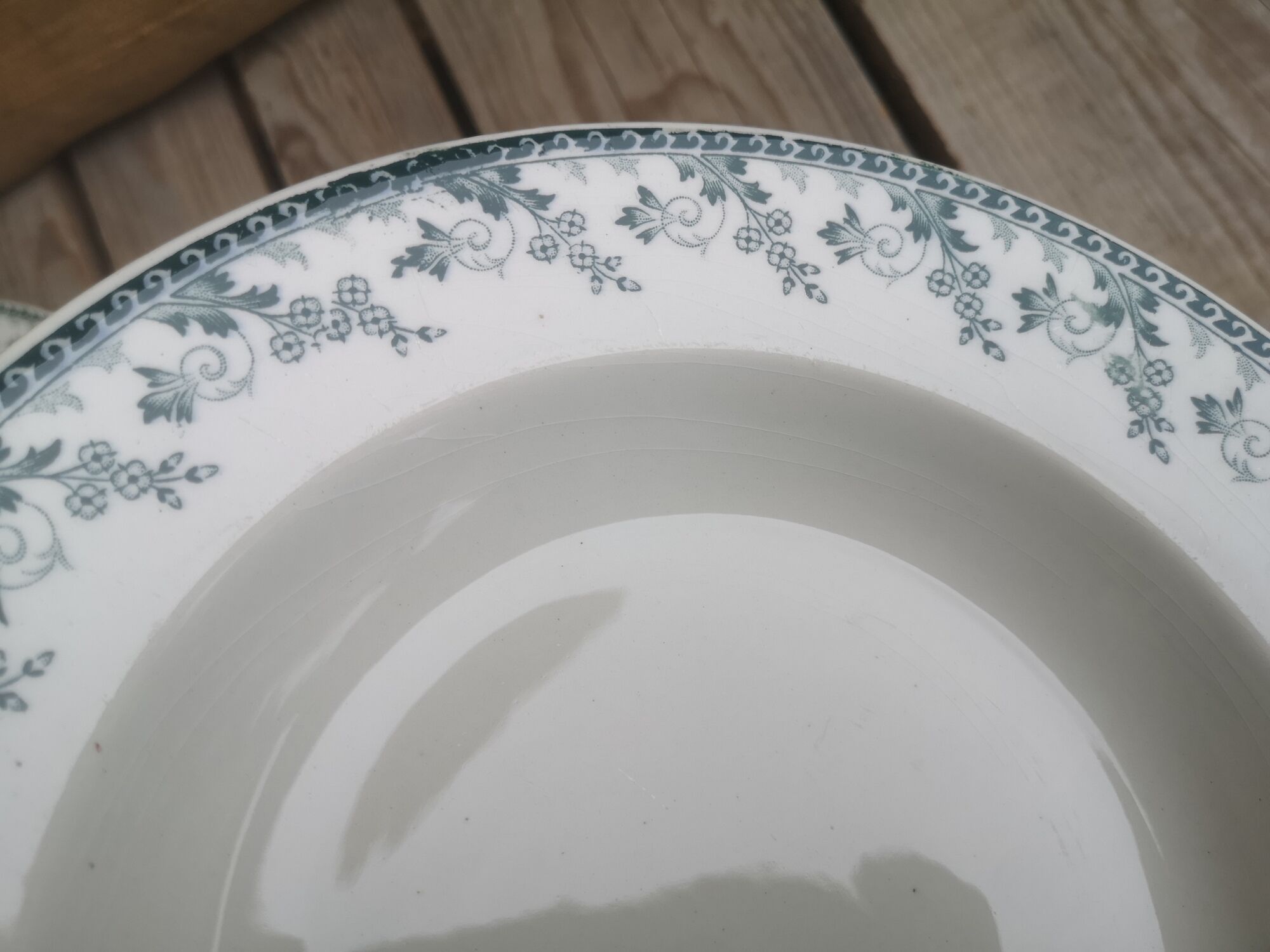 4 Hollow plates Terre de Fer in Opaque Porcelain from Gien Collection Montigny