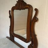 Wooden and marble chest of drawers with mirror