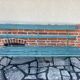 Antique folding garden bench