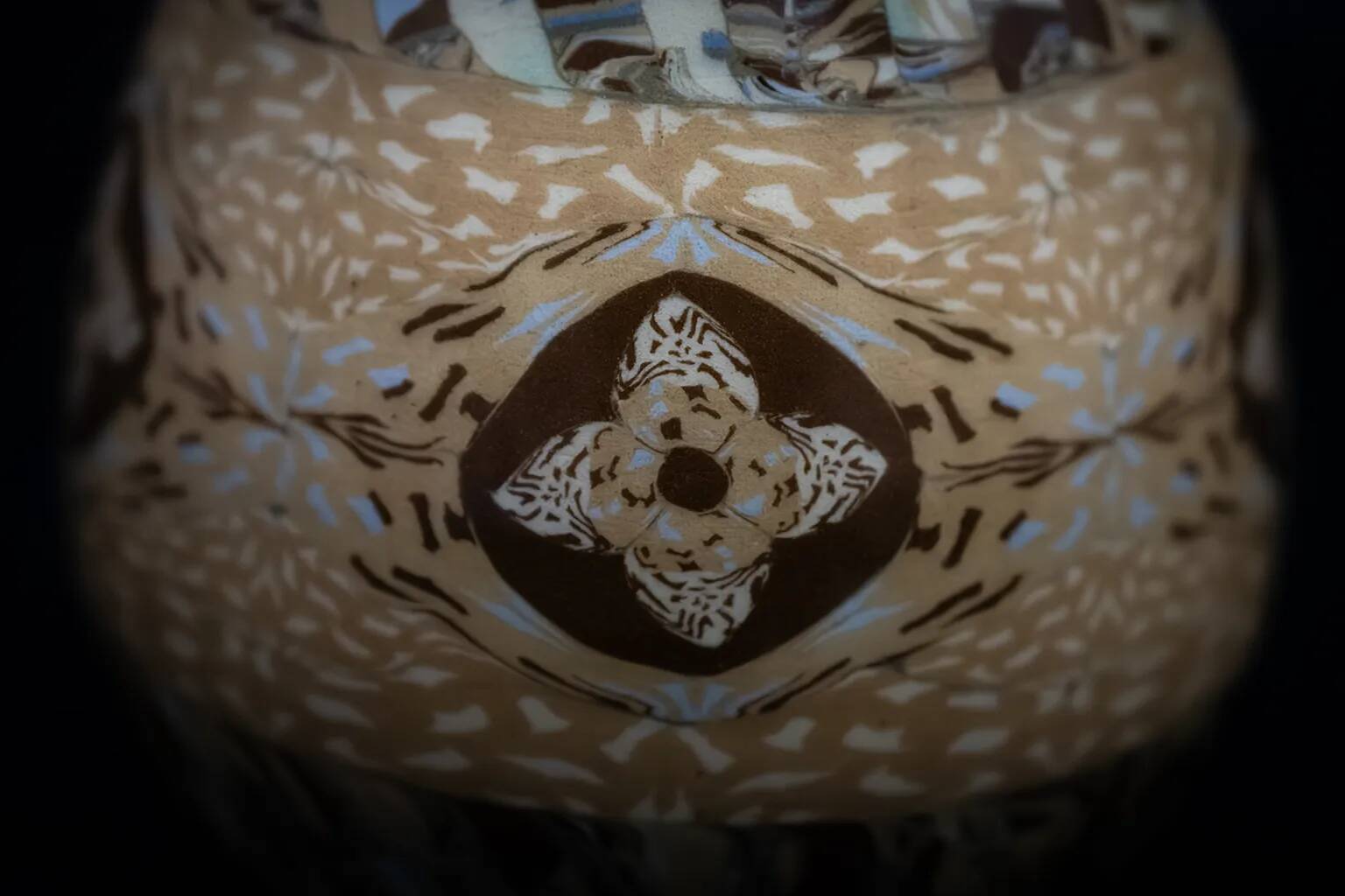 Vase Gerbino en terre mêlée à nuances beiges