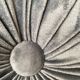 Coussin rond plissé velours suédine