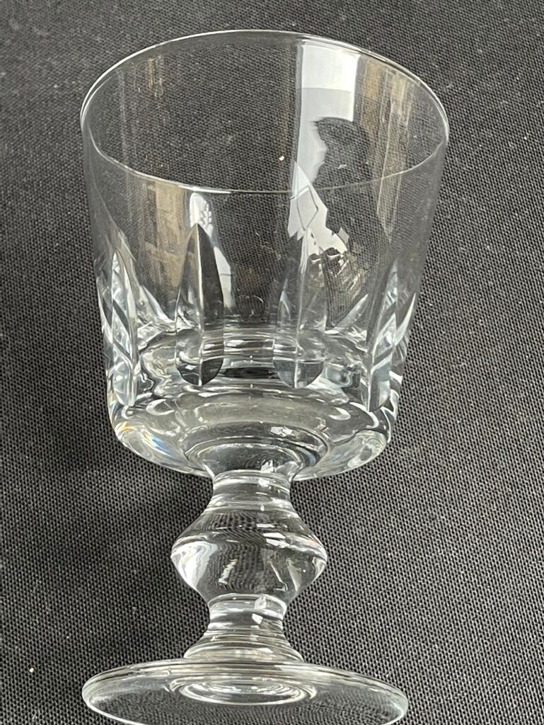 10 crystal port stemmed glasses - XXth