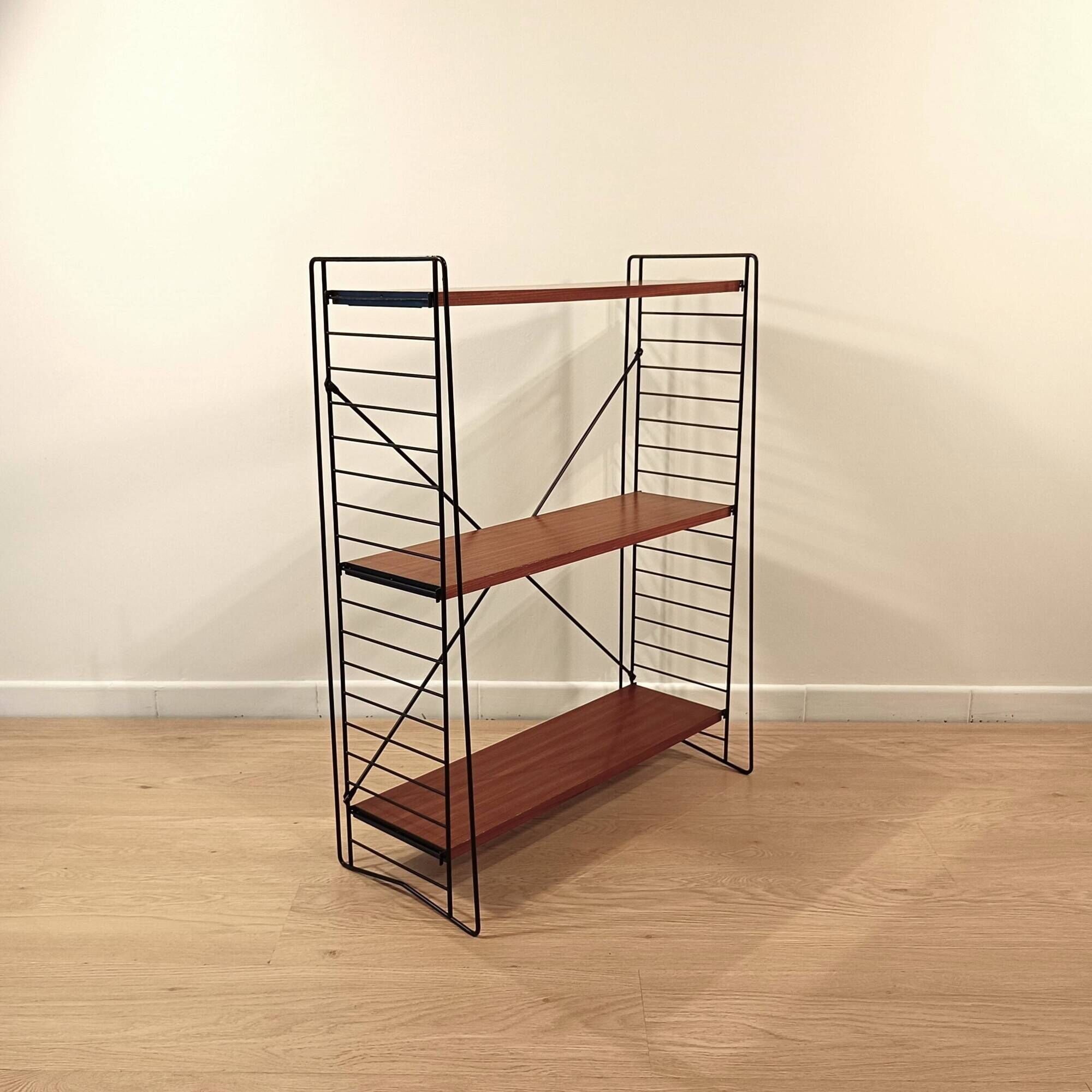 Free-Standing Rack with Wooden Shelves by A. Dekker for Tomado