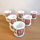 Série de 6 mugs design Mobil années 70