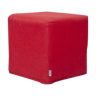 Koo red mobile square pouf