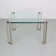 Peter Ghyczy for Ghyzcy Square Glass Coffee Table, 1970's Hollywood Regency