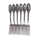 6 silver metal table forks by Boulenger, early 20th century