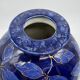 Large Tharaud Limoges vase in cobalt blue porcelain with floral decoration.