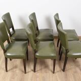 Leather and wood bistro chairs