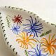 Coupelle mid-century Vallauris décor floral coloré