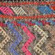 Tapis kilim vintage multicolore à motifs zigzag géométriques, 184x274 cm