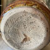 Stoneware lamp La Borne signed Migeon