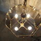 Suspension in smoked glass – octagonal shape – 4 lights.