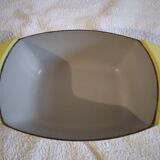 The Creuset cocotte Raymond Loewy enamelled yellow and 2 pans