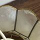 Pendant light, chandelier in mother-of-pearl and brass