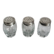 3 Antique Salt Cellars Silver Cork Crab Mark