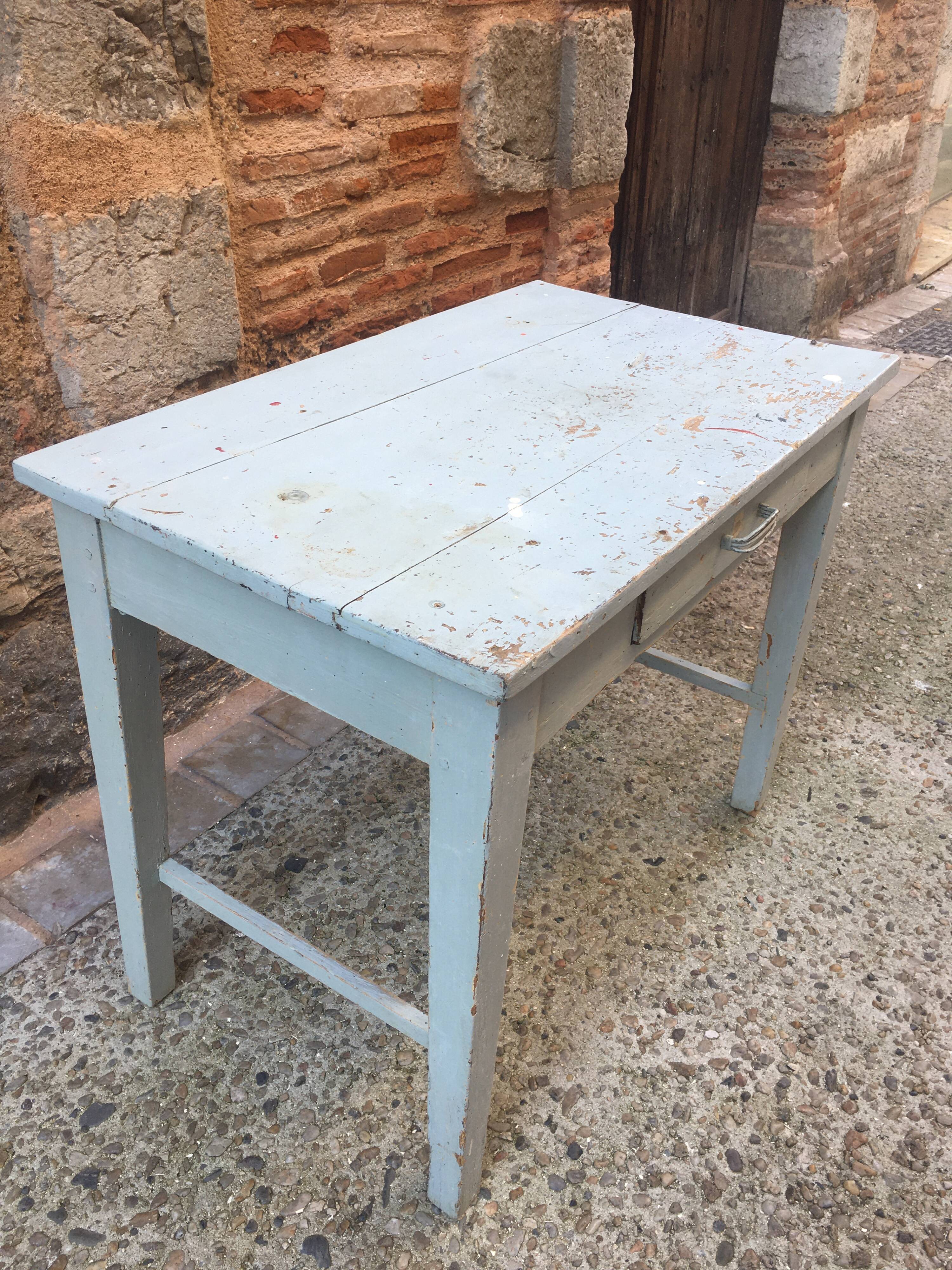 Small wooden farmhouse table