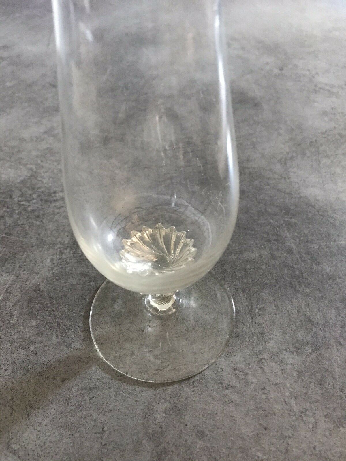 Vintage glass soliflore vase