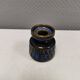 Small candle holder in blue glaze from Danish Søholm 1970s.