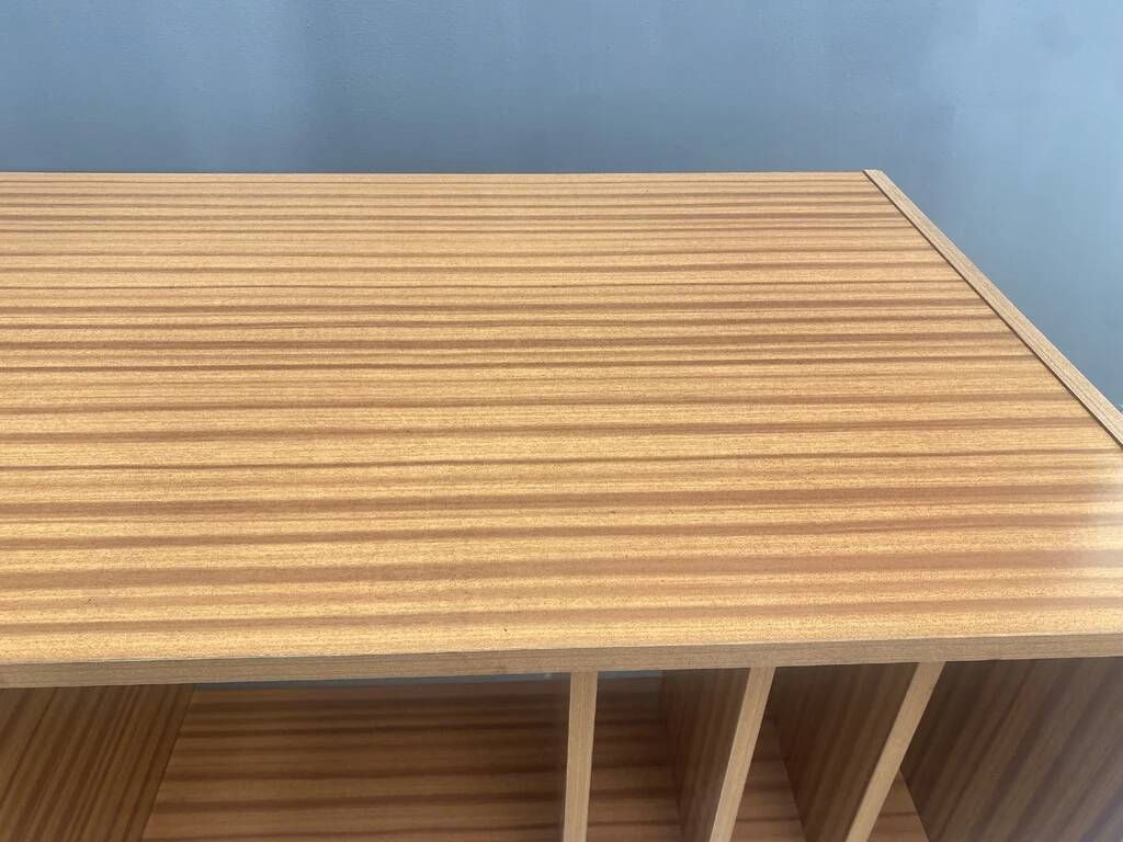 Writing desk, vintage wooden desk, 1980s, Czechoslovakia