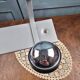 Grey Space Age wall coat rack with 4 chrome ball hooks vintage