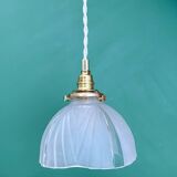 Vintage art deco frosted glass lampshade pendant light