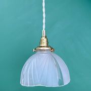 Vintage art deco frosted glass lampshade pendant light