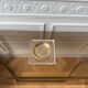 Plexiglass and gold metal empty pocket, 1980s