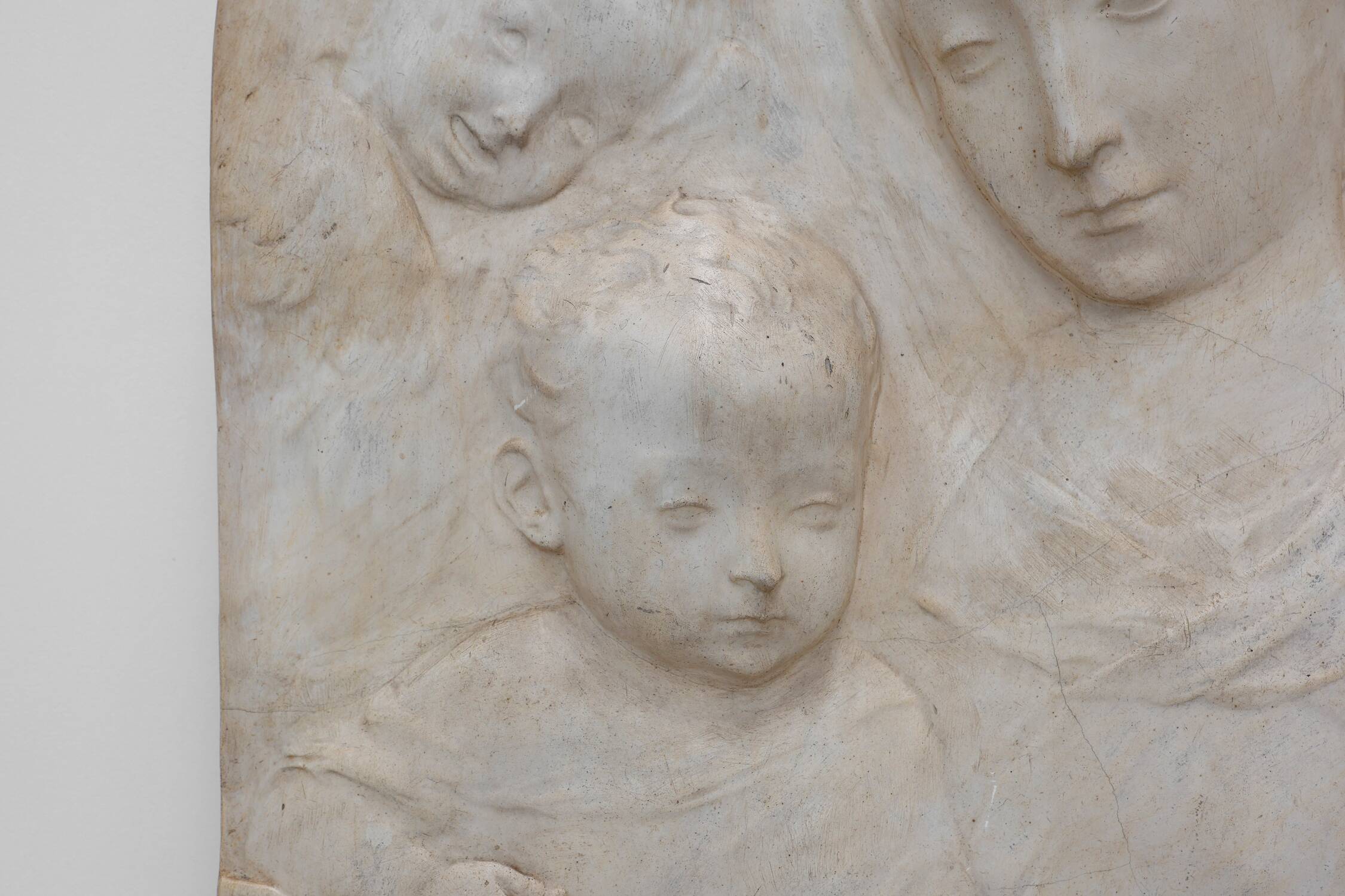 Bas relief in stucco of Madonna with child by Antonio Rossellino, Italy ca.