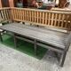 Colonial-style teak bench