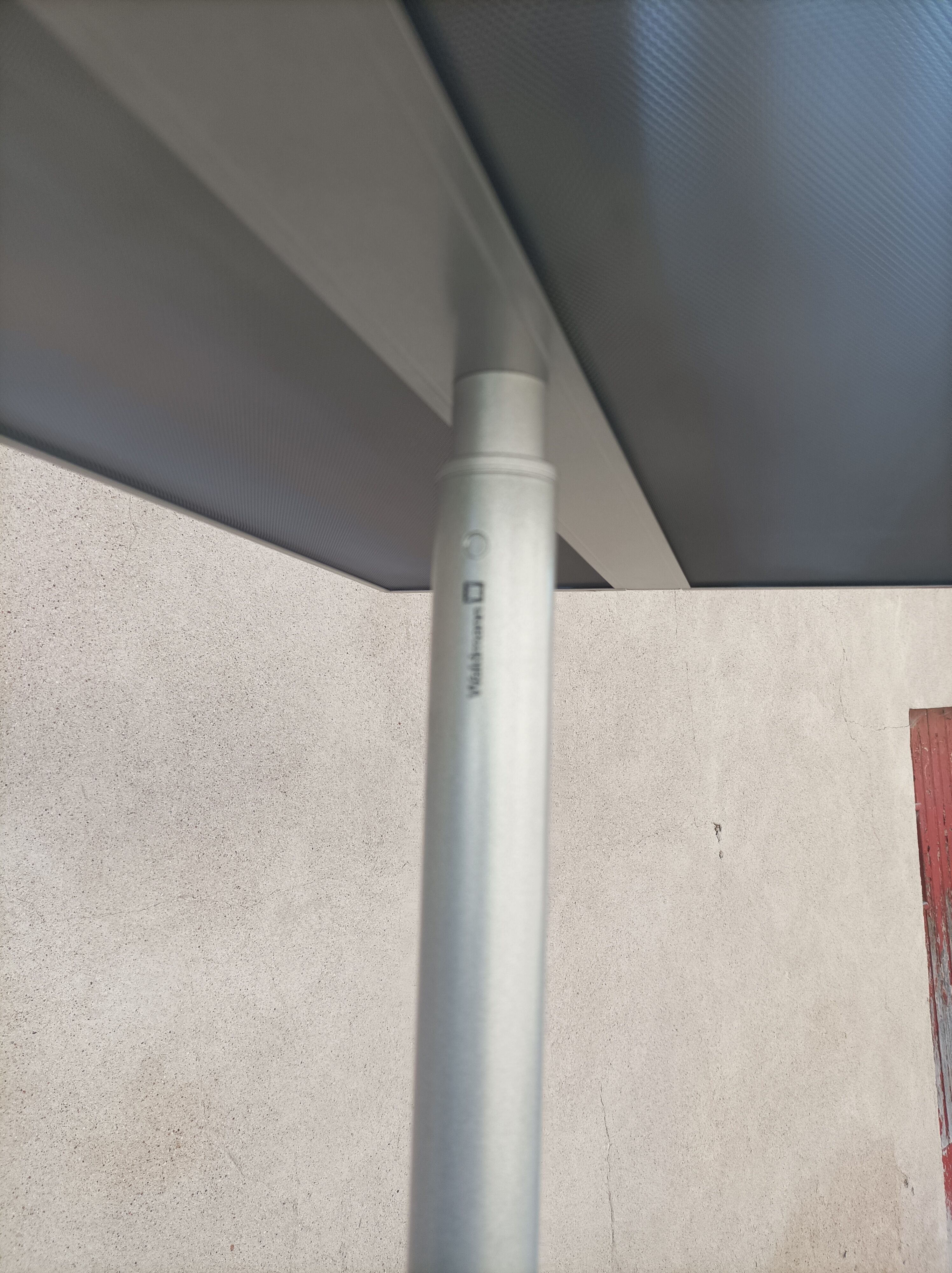 Vintage floor lamp grey metal