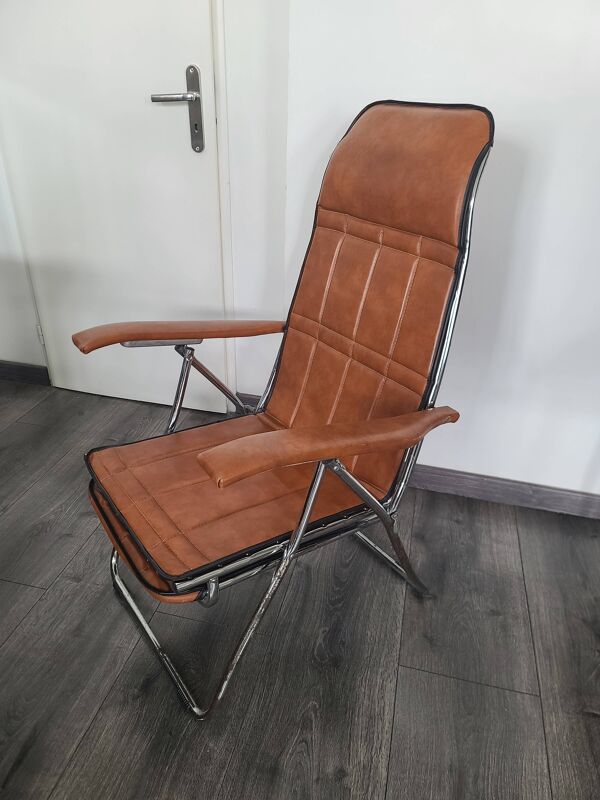 Fauteuil pliant maule marga design italien vintage année 70s
