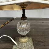 Lampe ancienne Laiton et Verre H 31 cm