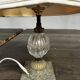 Lampe ancienne Laiton et Verre H 31 cm