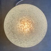 Grande lampe de table vintage oeuf en verre - Domec