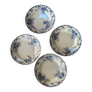 4 assiettes plates en