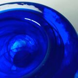 Kosta Boba blue glass candle holder