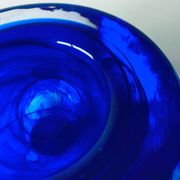 Bougeoir en verre bleu Kosta Boba