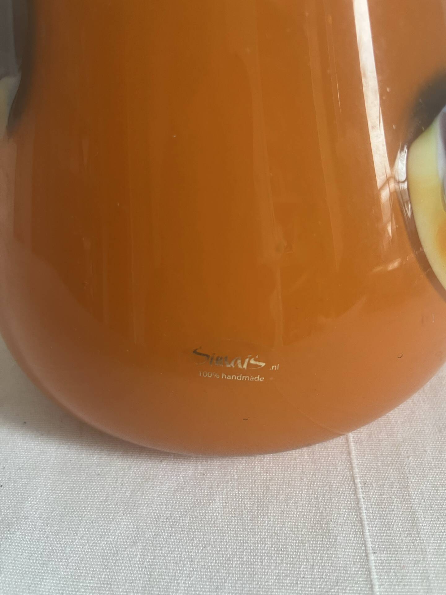 Large vintage blown glass vase Simais