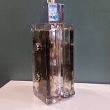 Large table lamp base in Murano glass and chromed metal from the 70s