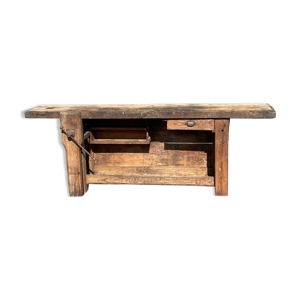 Ancien établi en bois