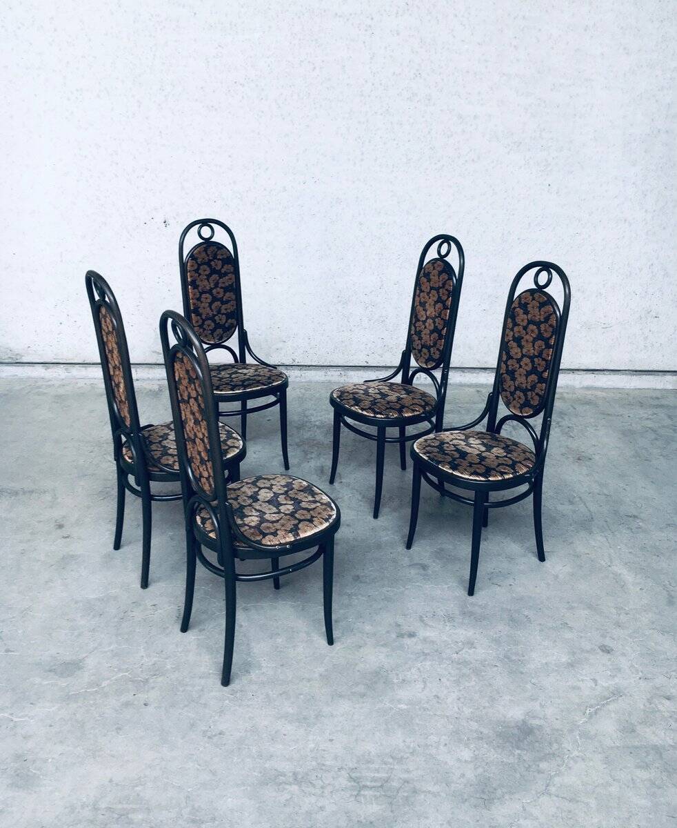Model 207R Long John Dining Chairs from Thonet, 1979, Set of 5
