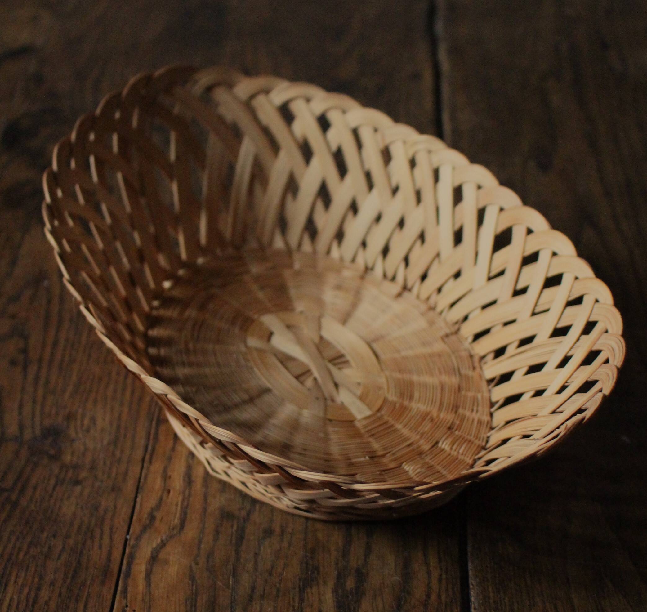 Vintage oval openwork basket