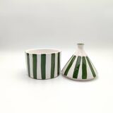 Bohemian style ceramic bowl with lid